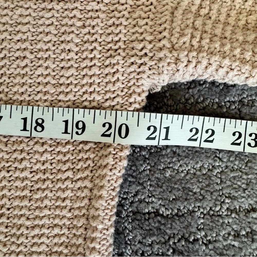 MADEWELL Sweater Women’s Medium Beige Bobble Chunky Balloon Sleeve Pullover EUC